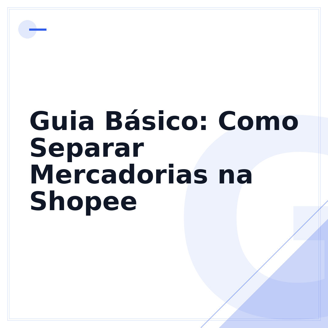 Guia Básico: Como Separar Mercadorias na Shopee