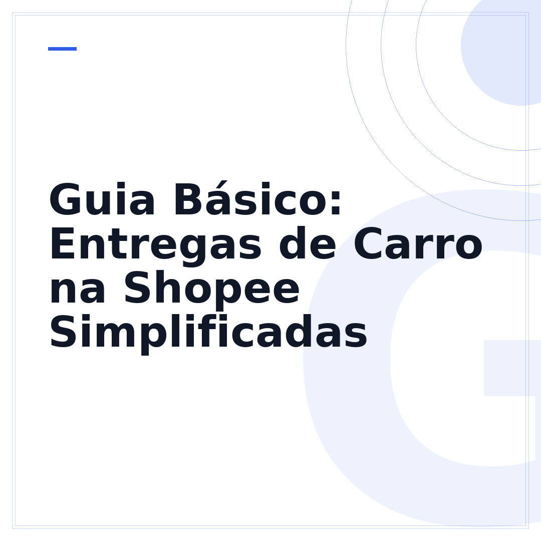 Guia Básico: Entregas de Carro na Shopee Simplificadas