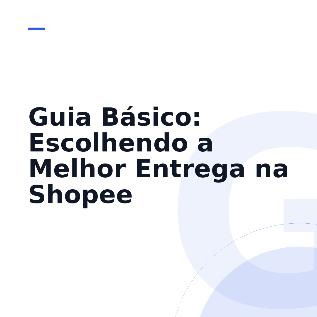 Guia Básico: Escolhendo a Melhor Entrega na Shopee