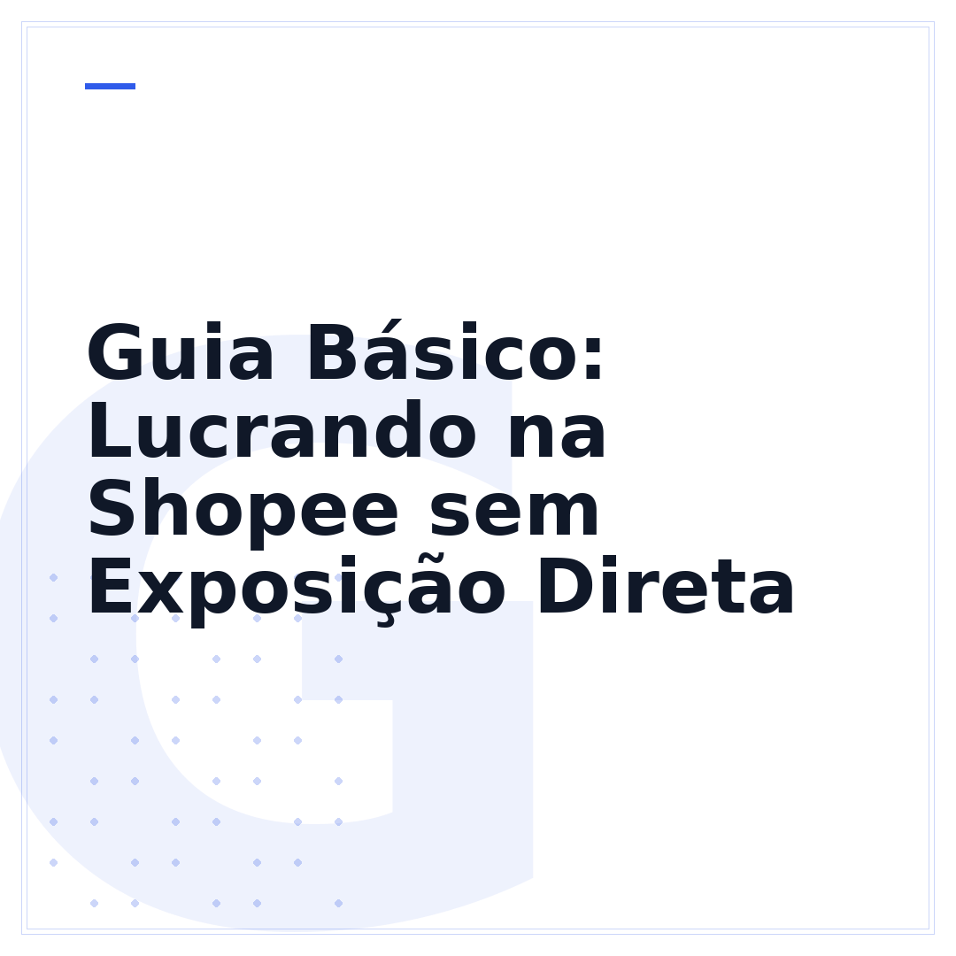 Guia Básico: Lucrando na Shopee sem Exposição Direta