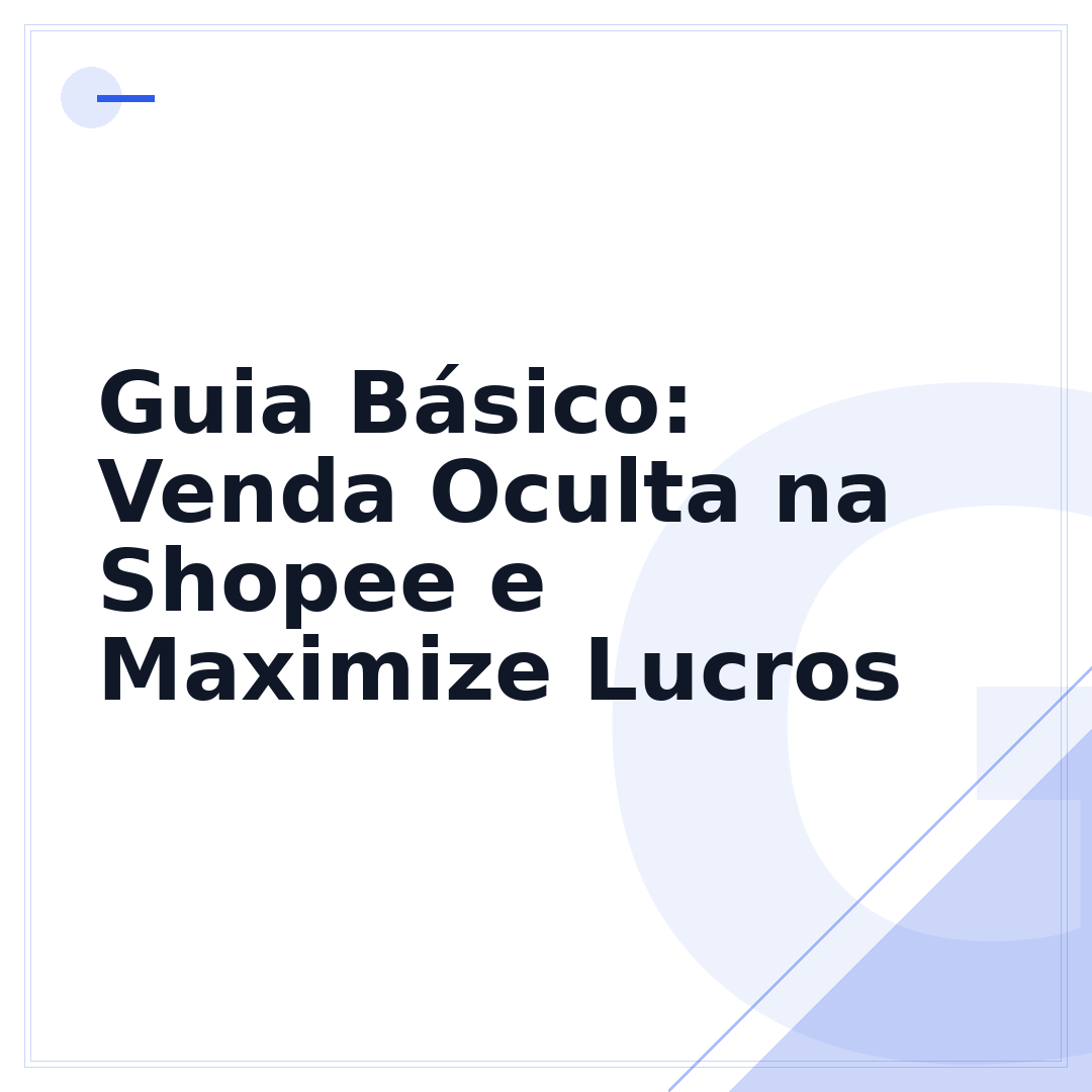 Guia Básico: Venda Oculta na Shopee e Maximize Lucros