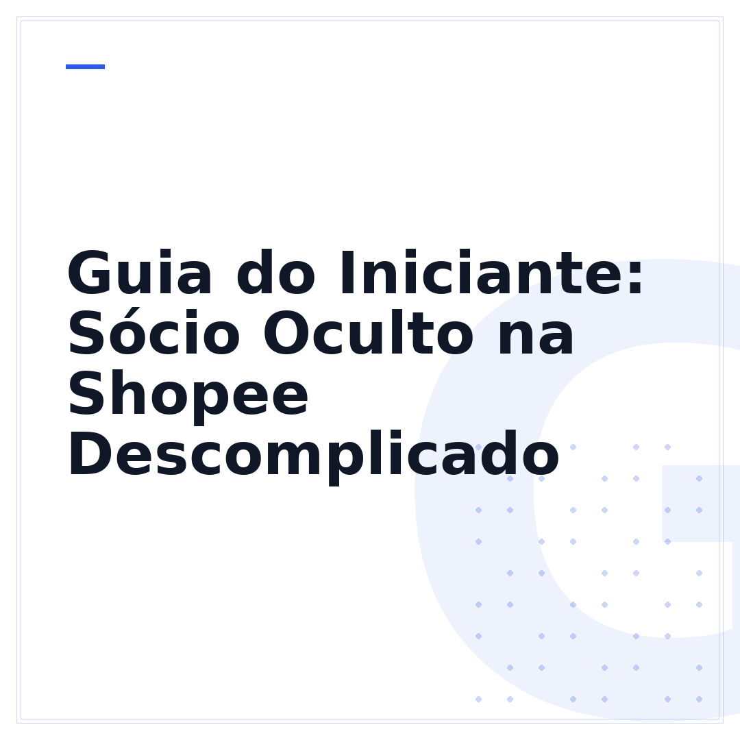 Guia do Iniciante: Sócio Oculto na Shopee Descomplicado