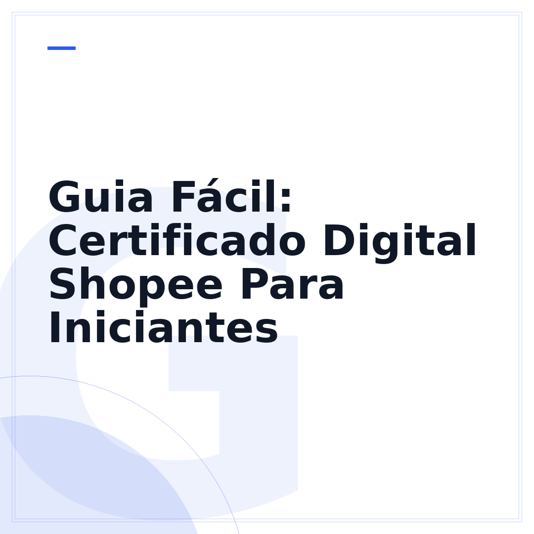 Guia Fácil: Certificado Digital Shopee Para Iniciantes