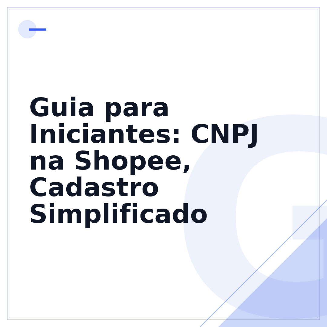 Guia para Iniciantes: CNPJ na Shopee, Cadastro Simplificado