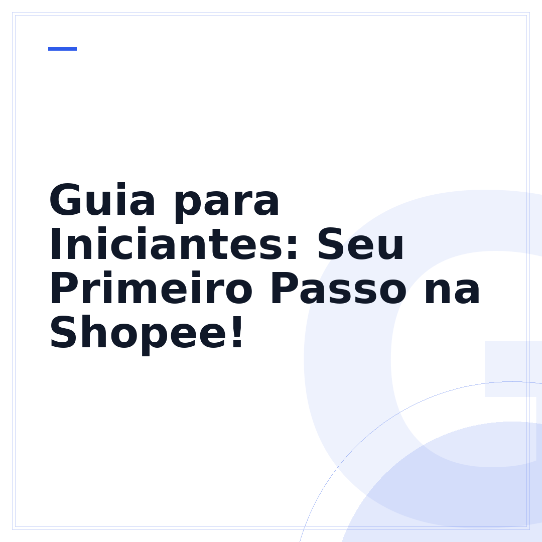Guia para Iniciantes: Seu Primeiro Passo na Shopee!
