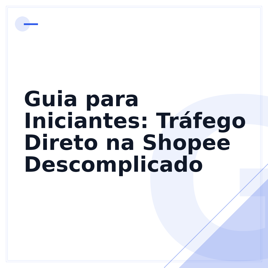 Guia para Iniciantes: Tráfego Direto na Shopee Descomplicado