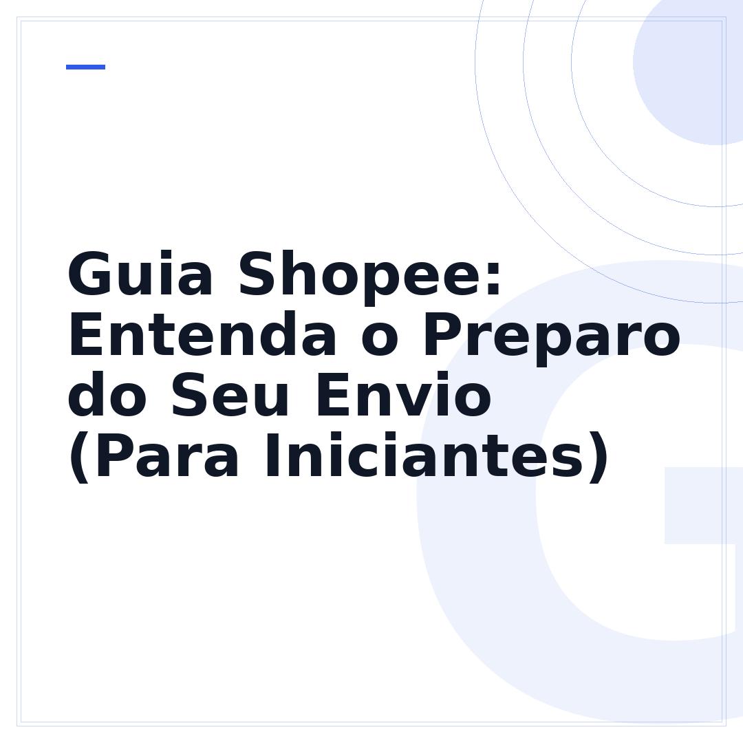 Guia Shopee: Entenda o Preparo do Seu Envio (Para Iniciantes)