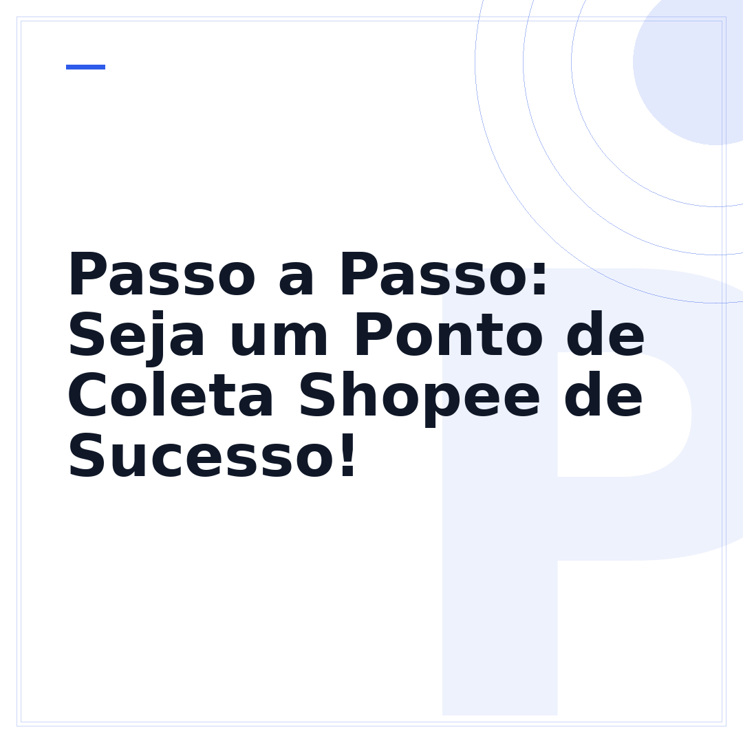 Passo a Passo: Seja um Ponto de Coleta Shopee de Sucesso!
