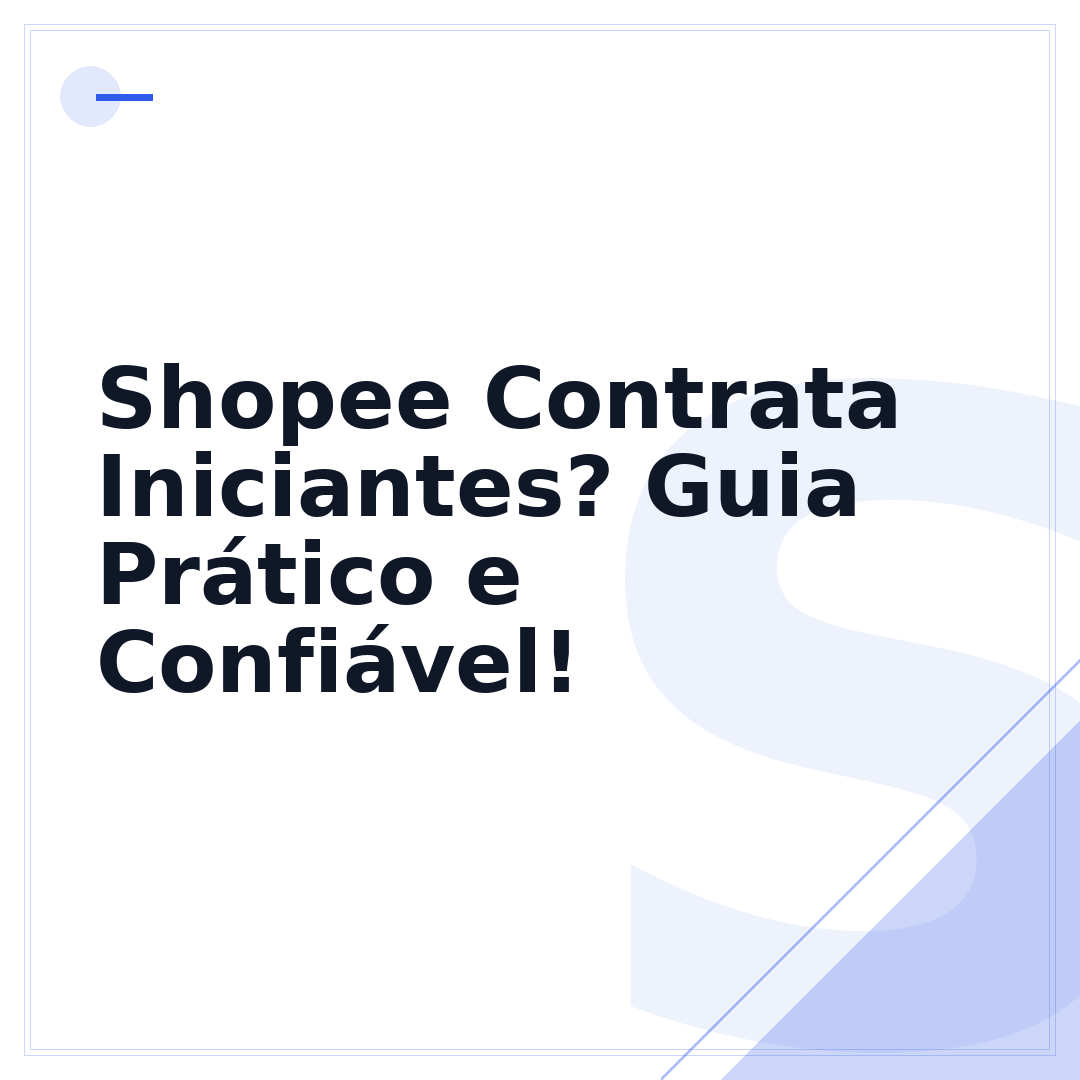 Shopee Contrata Iniciantes? Guia Prático e Confiável!
