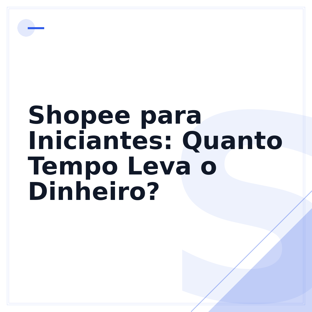 Shopee para Iniciantes: Quanto Tempo Leva o Dinheiro?