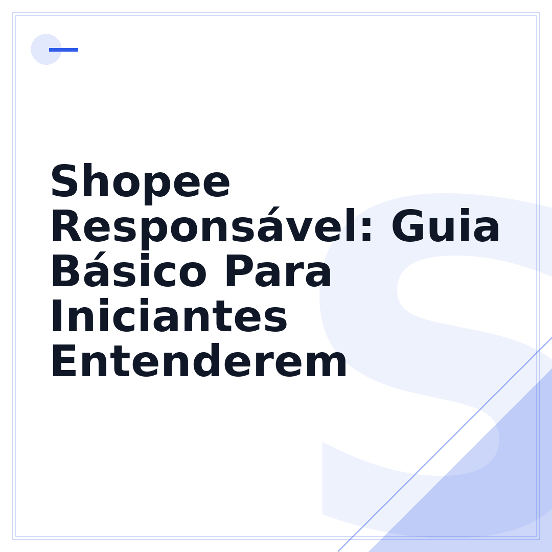 Shopee Responsável: Guia Básico Para Iniciantes Entenderem